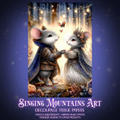 Whimsical Renaissance Mouse Enchanted Forest Tissuepapier