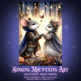 Whimsical Renaissance Mouse Enchanted Forest  Tissuepapier