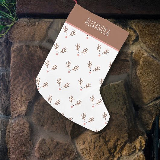 Whimsical Rendier Boho patroon Kleine Kerstsok