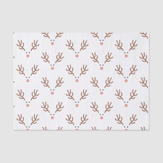 Whimsical Rendier Boho patroon Tissuepapier (Voorkant)