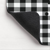 Whimsical rendier gezicht zwart buffel geruit muismat (Hoek)