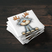 Whimsical rendier kat kerst magneet