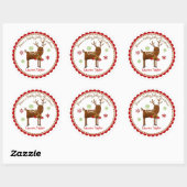 Whimsical Rendier Kerstvakantie Stickers (Vel)