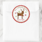 Whimsical Rendier Kerstvakantie Stickers (Tas)