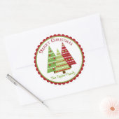 Whimsical Rendier Kerstvakantie Stickers (Envelop)
