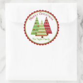 Whimsical Rendier Kerstvakantie Stickers (Tas)