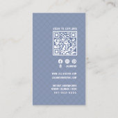 Whimsical Retro Arch Dusty Blue Visitekaartje (Achterkant)