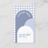 Whimsical Retro Arch Dusty Blue Visitekaartje (Voorkant)