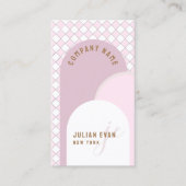 Whimsical Retro Arch Dusty Pink Visitekaartje (Voorkant)