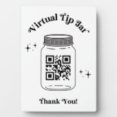 Whimsical Retro Bar Scan QR Code Virtual Tip Jar Fotoplaat (voorkant)