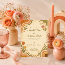 Whimsical Retro Bloemige Bruiloft