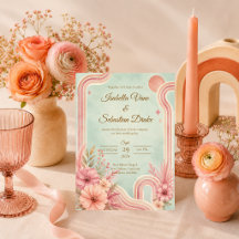 Whimsical Retro Bloemige Bruiloft