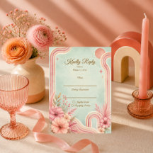 Whimsical Retro Bloemige Bruiloft