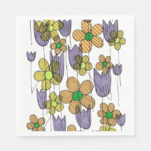 Whimsical Retro Bloemrijke Doodle Geometrische Vie