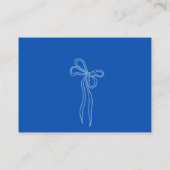 Whimsical Retro Blue Hand getrokken boog Baby show Informatiekaartje (Achterkant)