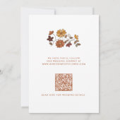 Whimsical Retro Boho Bloemen Bruiloft Save The Date (Achterkant)