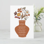 Whimsical Retro Boho Floral 50e verjaardag Kaart (Staand voorkant)