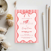 Whimsical Retro Border 60th Birthday Party Kaart