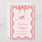 Whimsical Retro Border 60th Birthday Party Kaart (Voorkant)