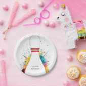 Whimsical Retro Bowling Verjaardag Papieren Bordje (Feest)