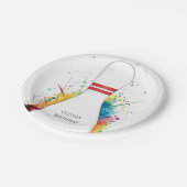 Whimsical Retro Bowling Verjaardag Papieren Bordje (Gekanteld)