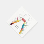 Whimsical Retro Bowling Verjaardag Servet (Hoek)