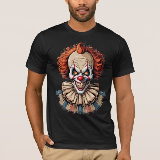 Whimsical Retro Clown T-shirt Cool & Modern Style (Voorkant)