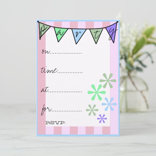 Whimsical Retro Colorful Handwriter Kaart (Staand voorkant)