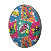 Whimsical Retro Comic Burst - Levendige Pop Art Dartbord (Voorkant Rechts)