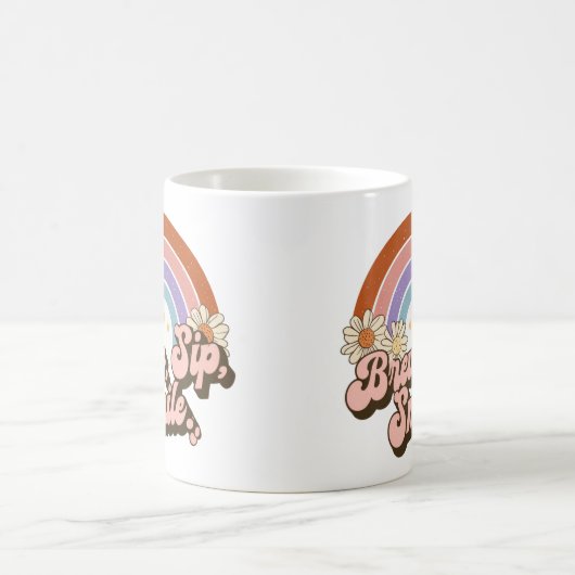 Whimsical Retro Design met brouwsip Smile Koffiemok (Center)