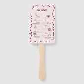 Whimsical Retro Doodle Art | Bruiloft Welkom Handwaaier (Achterkant)