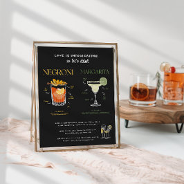 Whimsical Retro Doodle Art | Ondertekening Drink Poster