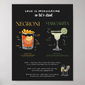 Whimsical Retro Doodle Art | Ondertekening Drink Poster (Voorkant)