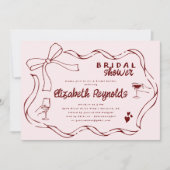 Whimsical Retro Doodle | Bruiloftsfeest Kaart (Voorkant)