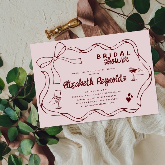 Whimsical Retro Doodle | Bruiloftsfeest Kaart