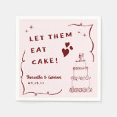 Whimsical Retro Doodle Kunst | Trouwen Servet (Voorkant)