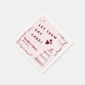 Whimsical Retro Doodle Kunst | Trouwen Servet (Hoek)