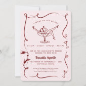 Whimsical Retro Doodle | Vrijgezellenweekend Kaart (Voorkant)