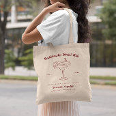 Whimsical Retro Doodle | Vrijgezellenweekend Tote Bag