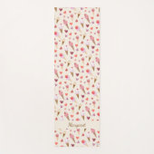 Whimsical Retro-geïnspireerde Waterverf Ice Cream Yogamat (Voorkant)