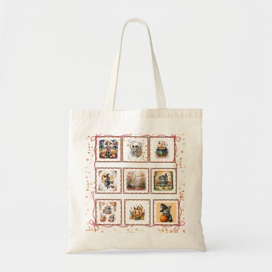 Whimsical Retro Halloween Aesthetic, Halloween, Tote Bag (Voorkant)