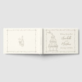 Whimsical Retro Hand Drawn Wedding Gastenboek (Volledig)
