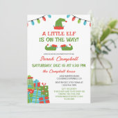 Whimsical Retro Little Elf op de Weg Baby shower Kaart (Staand voorkant)