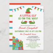 Whimsical Retro Little Elf op de Weg Baby shower Kaart (Voorkant / Achterkant)