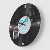 Whimsical Retro Record Clock Grote Klok (Hoek)