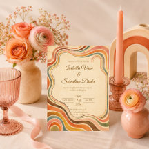 Whimsical Retro Regenboog Bruiloft