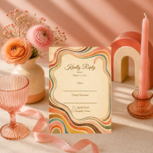 Whimsical Retro Regenboog Bruiloft