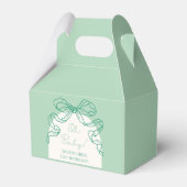 Whimsical Retro Sage Hand getrokken boog Baby show Bedankdoosjes (Voorkant Zijde)