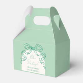 Whimsical Retro Sage Hand getrokken boog Baby show Bedankdoosjes