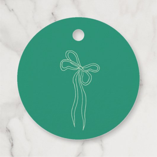 Whimsical Retro Sage Hand getrokken boog Baby show Bedankjes Labels (Achterkant)